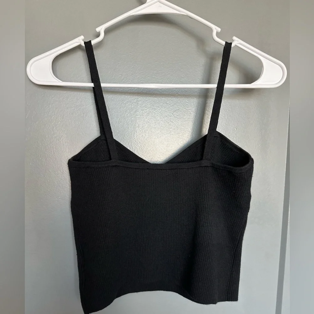 Madewell Corset-Detail Crop Sweater Tank - Picture 3 of 5